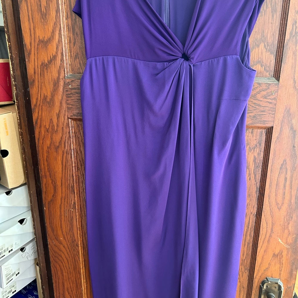 Vintage 100% Silk Elegant Purple Women's Dress